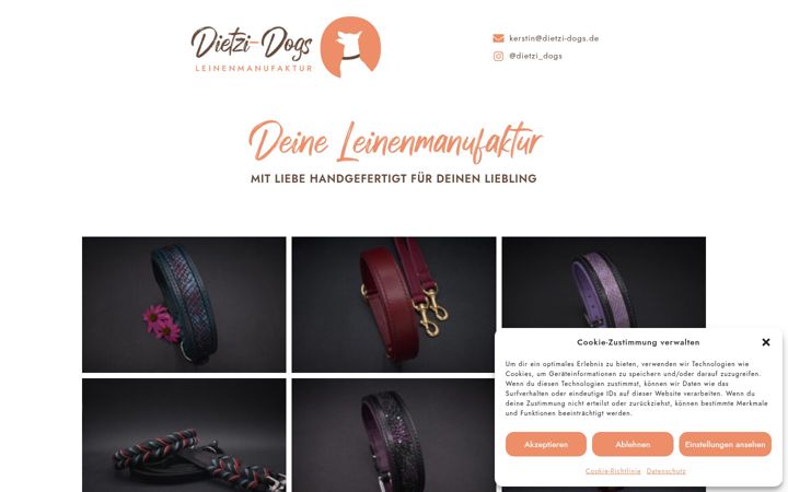 Screenshot stránky dietzi-dogs.de