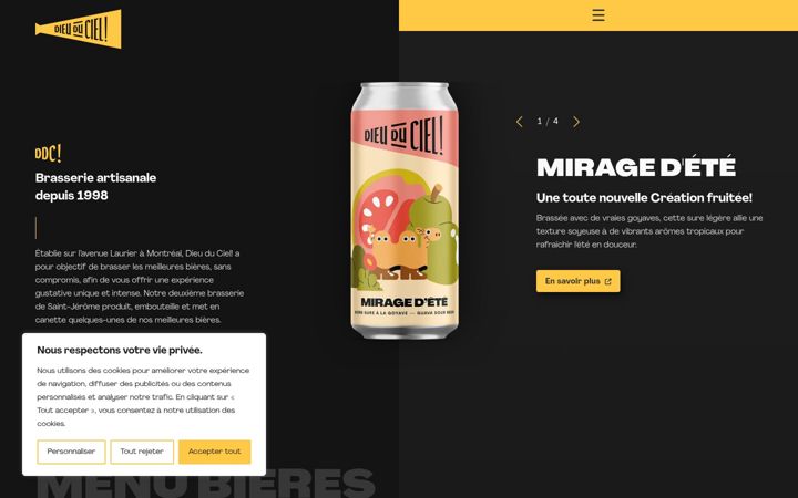 Screenshot of dieuduciel.com