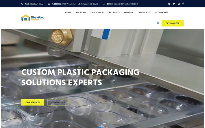Screenshot of dievacplastics.com