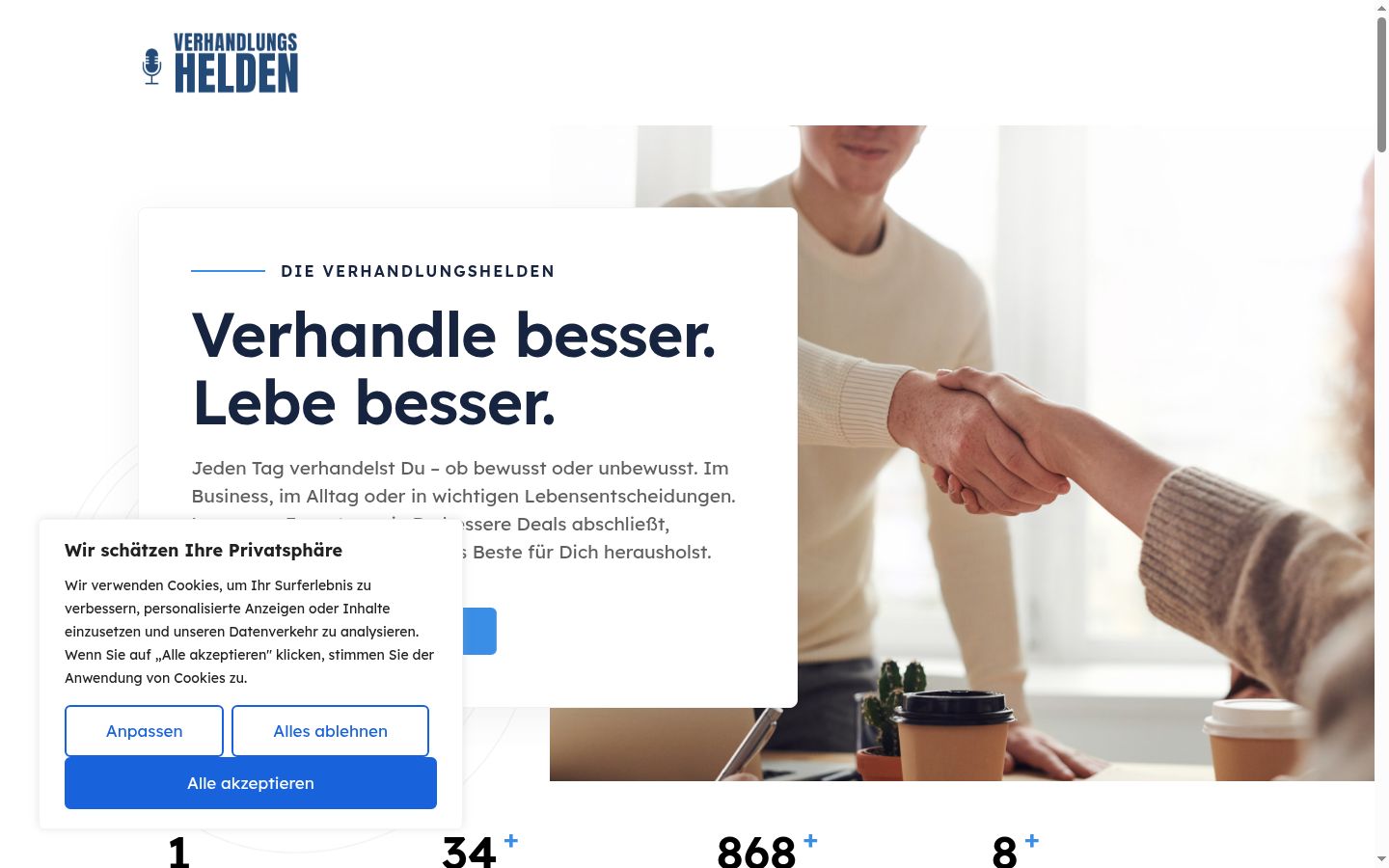 Skærmbillede af samtykkebanneret, som det blev vist før nogen interaktion