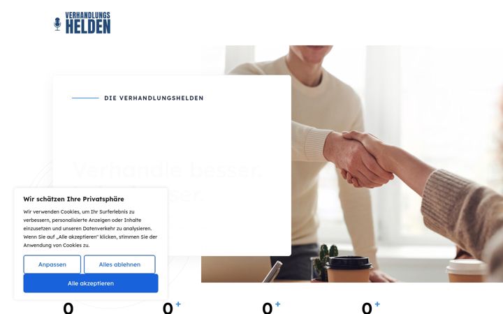 Screenshot of dieverhandlungshelden.de
