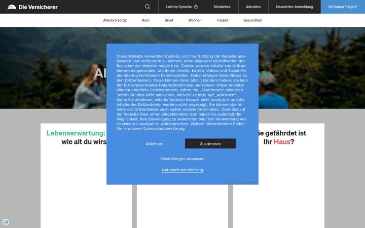 Screenshot of dieversicherer.de