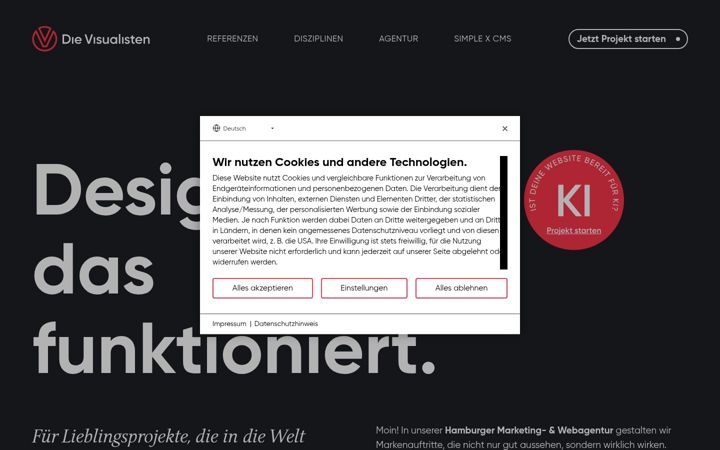 Screenshot of dievisualisten.com