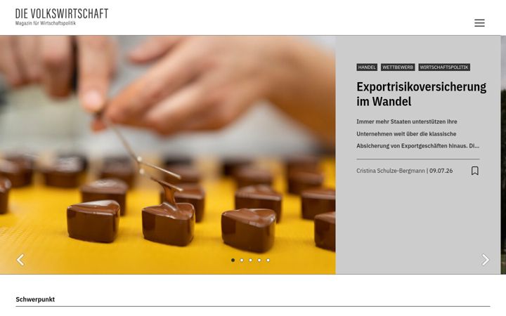 Skærmbillede af dievolkswirtschaft.ch