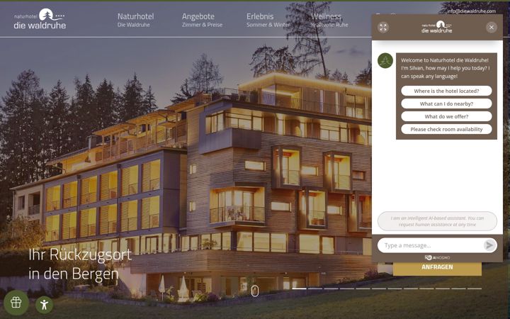 Screenshot of diewaldruhe.com