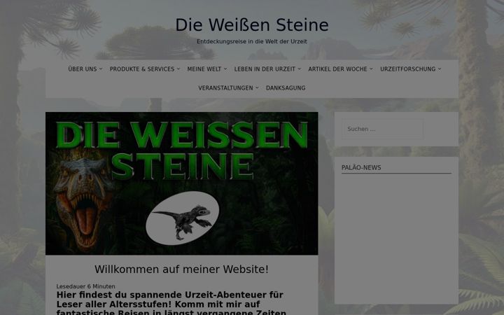 Screenshot stránky dieweissensteine.de