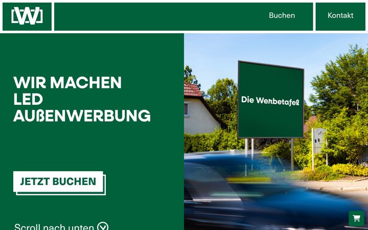 Screenshot stránky diewerbetafel.de