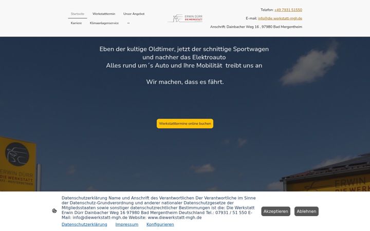 Screenshot stránky diewerkstatt-mgh.de