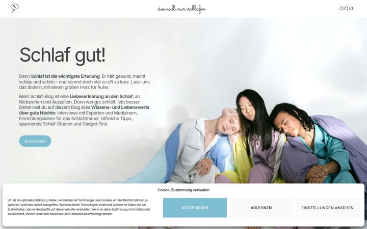 Screenshot of diewillnurschlafen.de