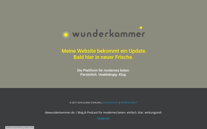 Screenshot stránky diewunderkammer.de