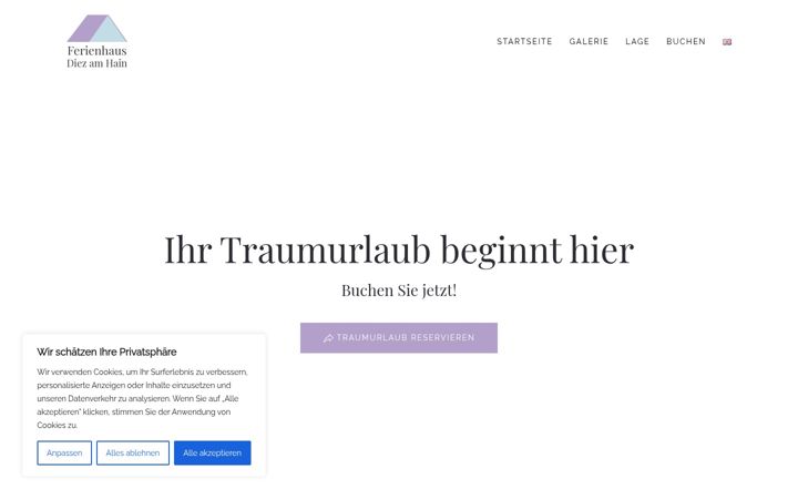 Screenshot of diez-ferienhaus.de
