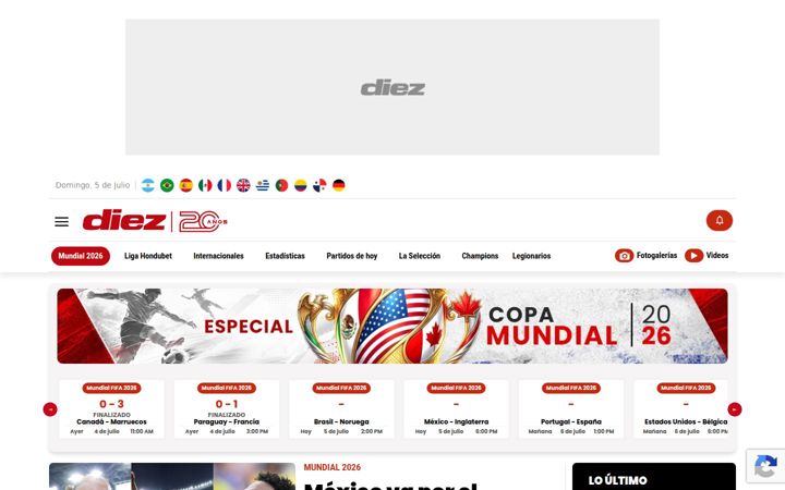 Screenshot of diez.hn
