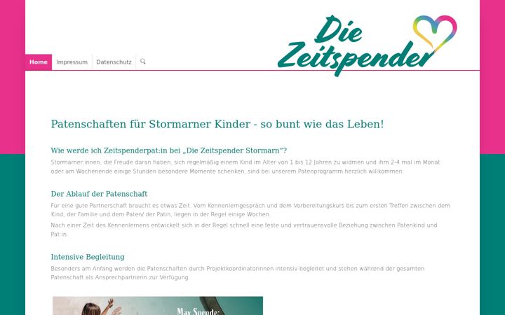 Screenshot stránky diezeitspender.de