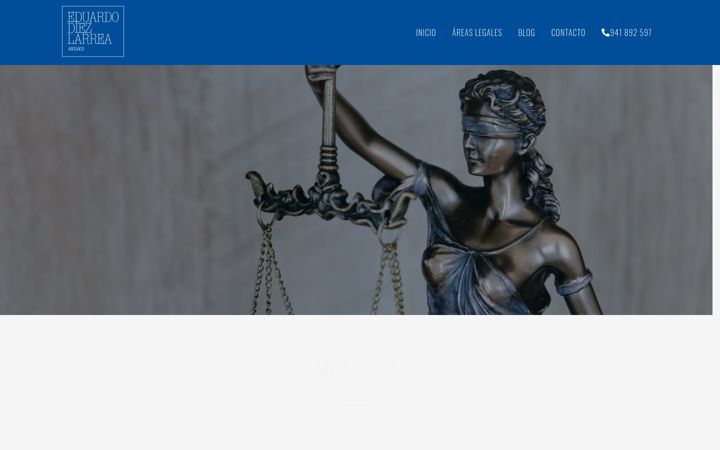 Screenshot of diezlarreaabogados.com