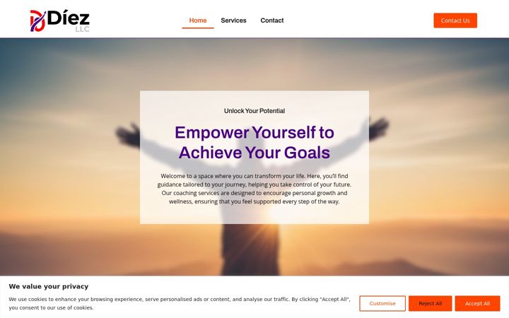 Screenshot of diezllc.com