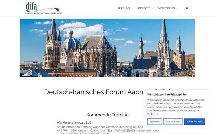 Screenshot of difa-aachen.de