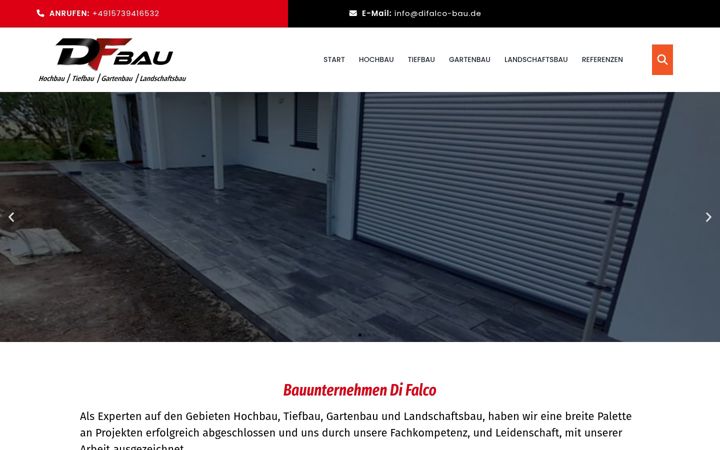 Screenshot stránky difalco-bau.de