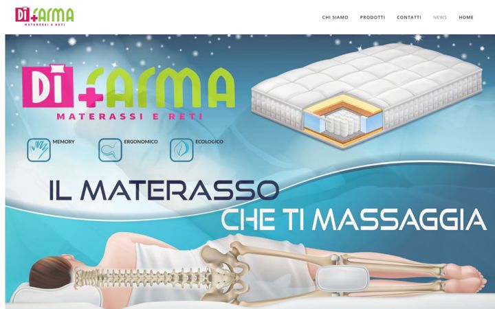 Screenshot of difarmaterassi.it