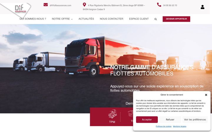 Screenshot of difassurances.com