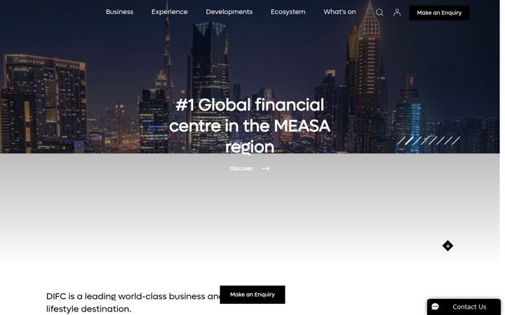 Screenshot of difc.ae