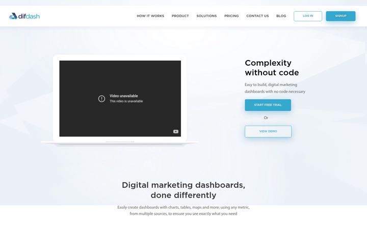 Screenshot of difdash.com