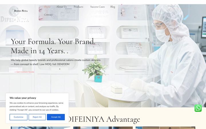 Screenshot of difeiniya.com