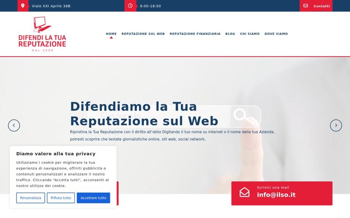 Screenshot of difendireputazione.it