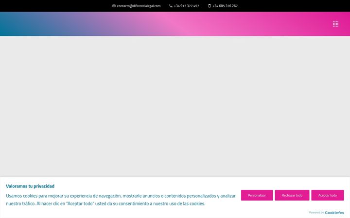 Screenshot of diferencialegal.com