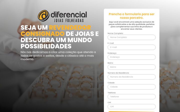 Captura de ecrã de diferencialjoiasrevenda.com.br