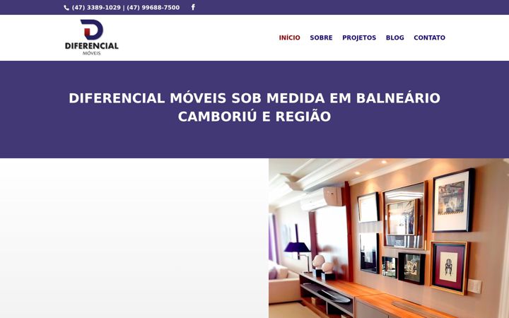 Captura de ecrã de diferencialmoveis.com.br