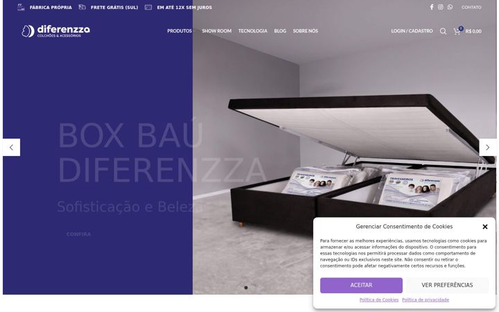 Captura de ecrã de diferenzzacolchoes.com.br