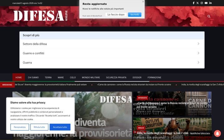 Screenshot von difesaonline.it