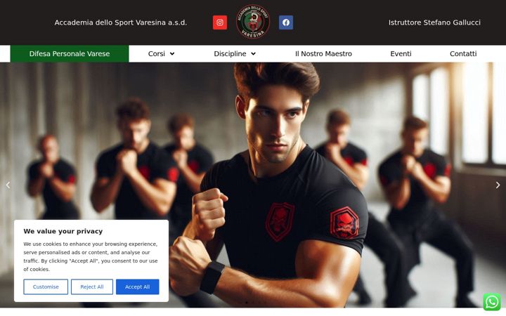 Screenshot of difesapersonalevarese.com