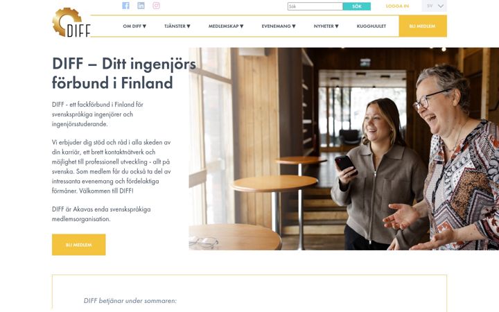 Skærmbillede af diff.fi