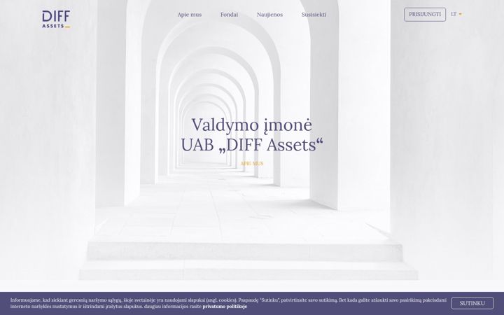 Ekrano kopija diffassets.lt
