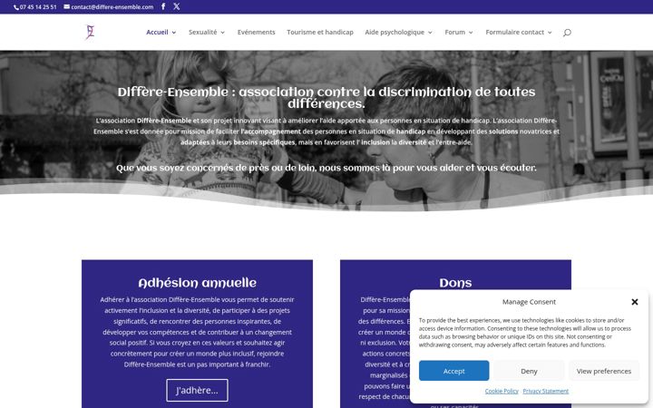 Screenshot of differe-ensemble.com