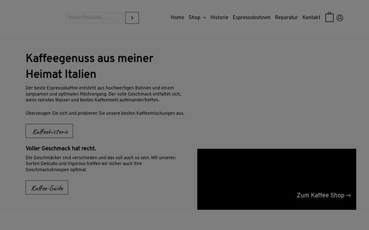 Screenshot stránky different-coffee.de