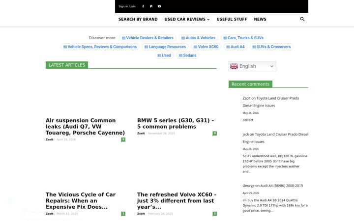 Screenshot of differentcarreview.com