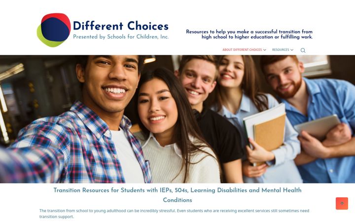 Ekrano kopija differentchoices.org