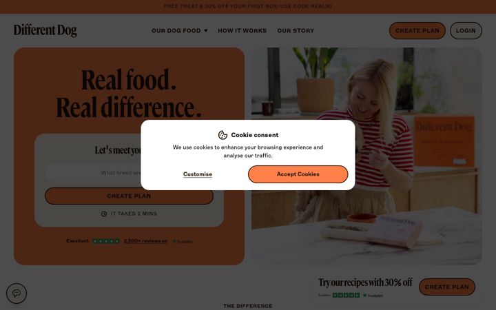 Screenshot of differentdog.com
