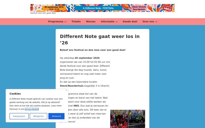 Captura de pantalla de differentnote.nl