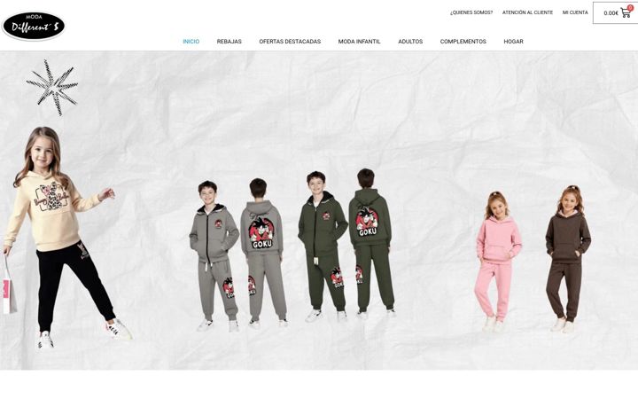 Screenshot of differentsmoda.com