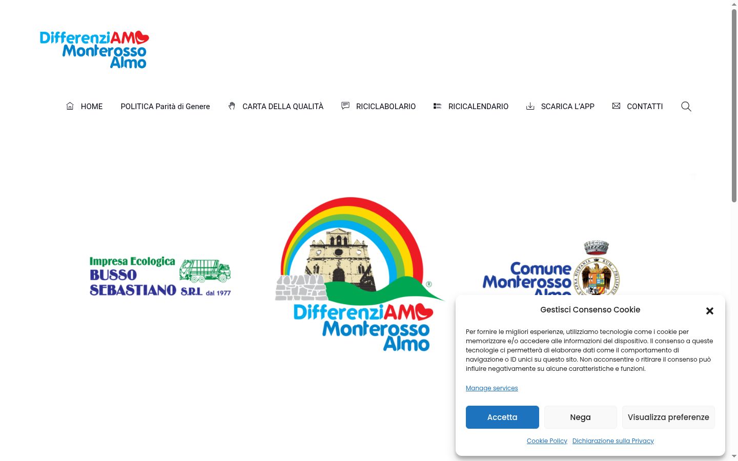 Screenshot des Einwilligungsbanners vor jeglicher Interaktion