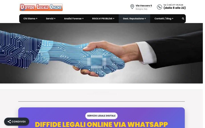 Screenshot von diffidelegalionline.it