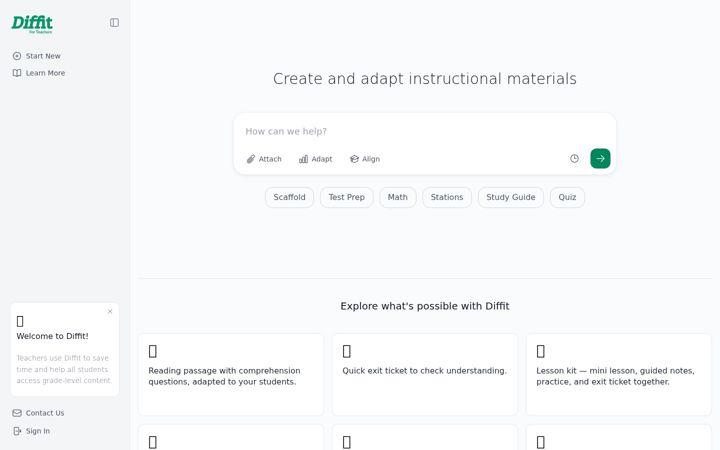 Screenshot of diffit.me