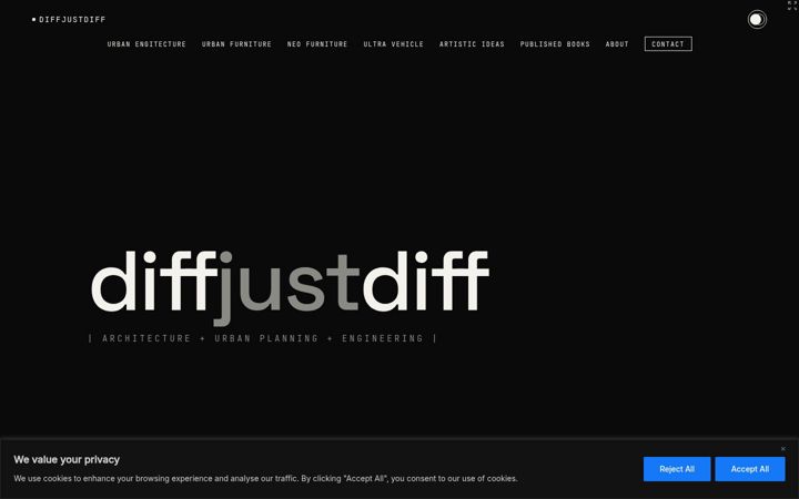 Screenshot of diffjustdiff.com
