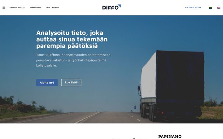 Skærmbillede af diffo.fi