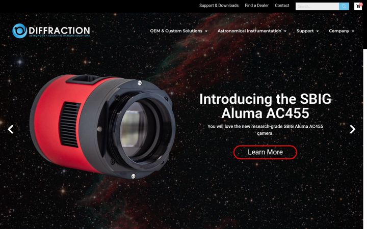 Screenshot of diffractionlimited.com