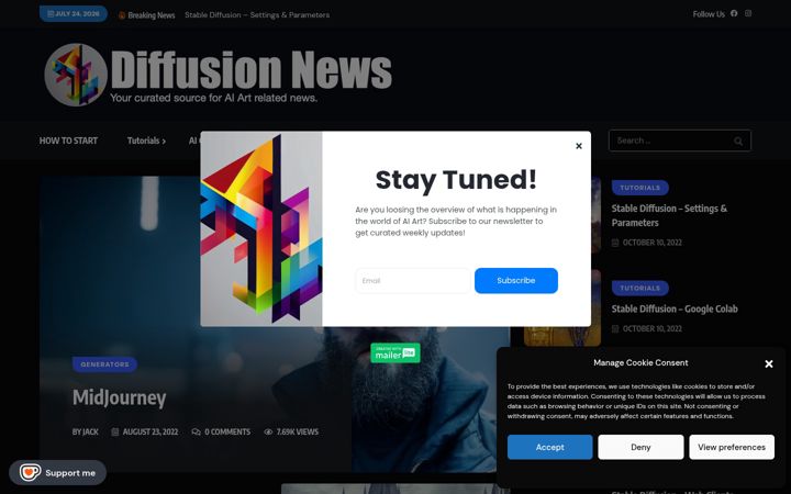 Screenshot of diffusion-news.org