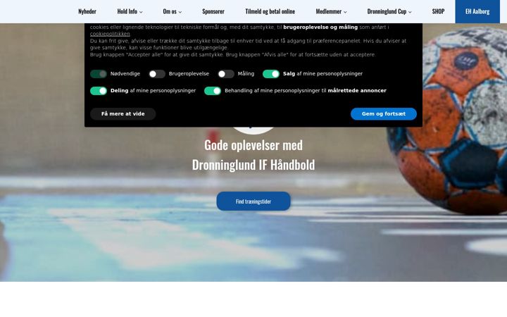 Skjermbilde av difhaandbold.dk
